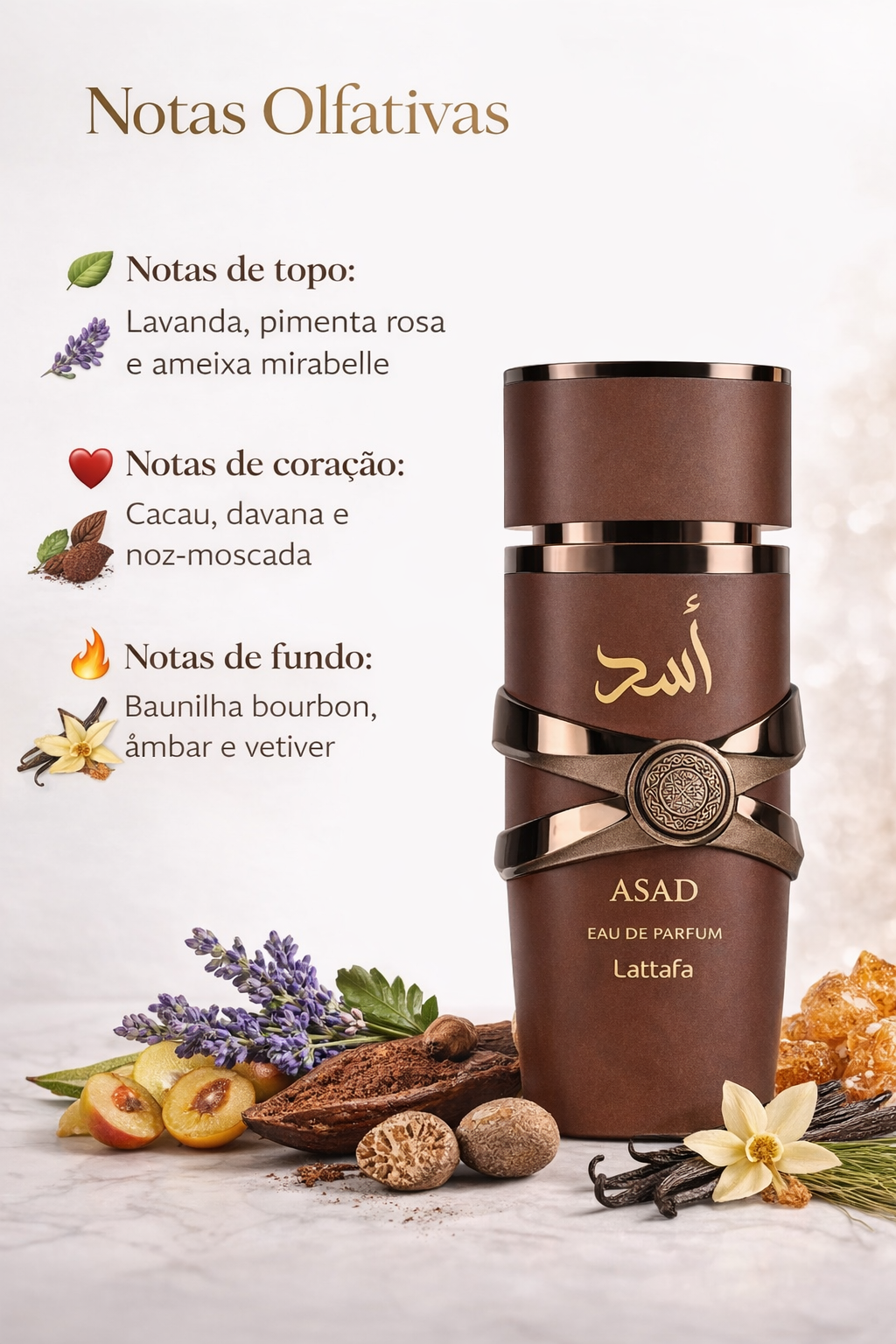 Perfume Árabe Lattafa Asad Bourbon