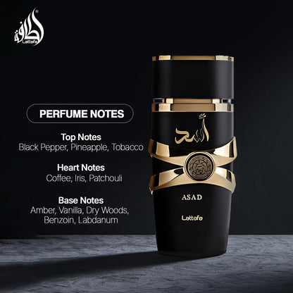 Perfume Lattafa Asad 100ml Eau De Parfum Árabe