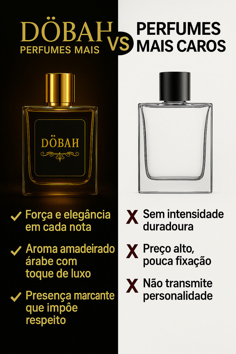 Perfume Árabe Döbah 100ml Masculino | Luxo Amadeirado Oriental, Alta Fixação E Projeção Intensa