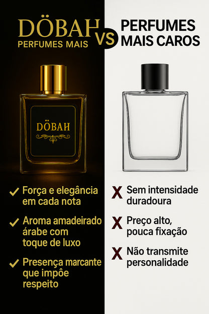 Perfume Árabe Döbah 100ml Masculino | Luxo Amadeirado Oriental, Alta Fixação E Projeção Intensa