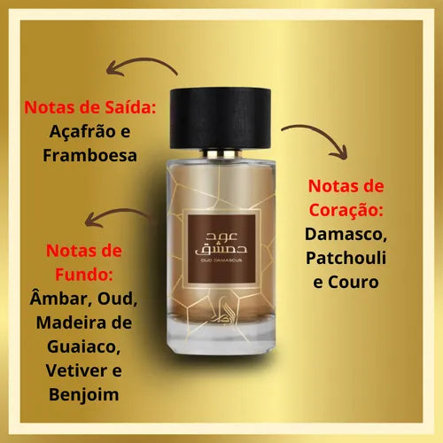 Al Absar Oud Damascus Eau de Parfum Amadeirado 100ml Unissex