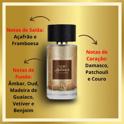Al Absar Oud Damascus Eau de Parfum Amadeirado 100ml Unissex