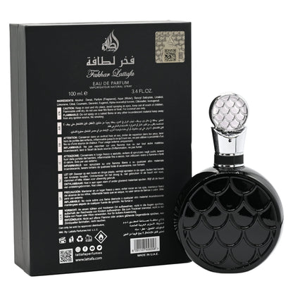 Perfume Árabe Lattafa Fakhar Men Black 100ml EDP Masculino - Alta fixação